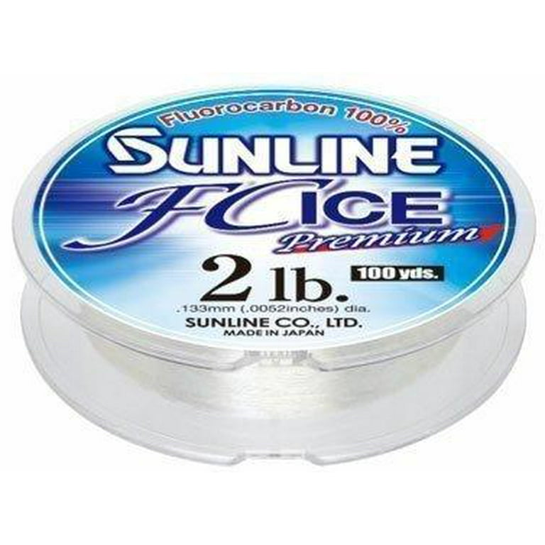 Sunline FC Ice Premium Ice Fishing Fluorocarbon 100 Yards (Clear, 6 pound)  