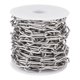 thumbnail image 2 of 304 Stainless Steel Paperclip Chains Drawn Elongated Cable Chains Unwelded with Spool Stainless Steel Color 17x7x1.6mm about 16.4 Feet(5m)/roll, 2 of 9