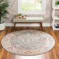 thumbnail image 1 of Unique Loom 3147950 5 ft. 3 in. x 5 ft. 3 in. Alexander Noble Round Rug, Blue, 1 of 1