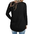 thumbnail image 5 of Plus Size Chic Lady Solid Color O Neck Long Sleeve Knotted Knitted Sweater Top, 5 of 8