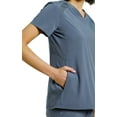 thumbnail image 3 of Fit by White Cross Women's V-Neck Mesh Contrast Solid Scrub Top, 3 of 4