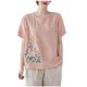 thumbnail image 1 of Camisas de Manga Corta para las Mujeres Blusas de Cuello Redondo con Botones Casuales, Camisa de Verano de Moda para Diarios Y Fiestas, 1 of 6