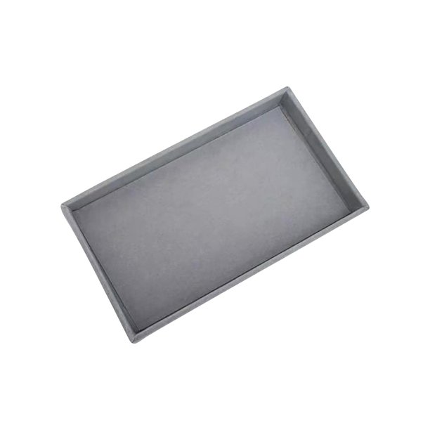 Caja de almacenamiento de joyería vacía gris, organizador de escritorio, bandeja de maquillaje, aretes de botón, pulsera, estante para anillos