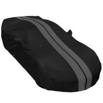 2014-2019 C7 Corvette Ultraguard Plus Car Cover - 300D Indoor/Outdoor Protection Black w/ Gray Stripes