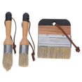 thumbnail image 5 of Brushes Painting Applying Wax Home Decor Projects Brush Flat Round Furniture Paint Tool 3Pcs, 5 of 5