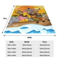 Bixox Fleece Blanket Animals on Noah's Ark1 Pattern Super Soft Double
