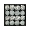 thumbnail image 2 of 16pcs Velvet Flocked Christmas Balls - Hanging Ornaments, Foam Filled Plastic Xmas Decor Balls for Christmas Tree, Festive Home Party Decoration Set, 2.4in/6cm, Gray, 2 of 8