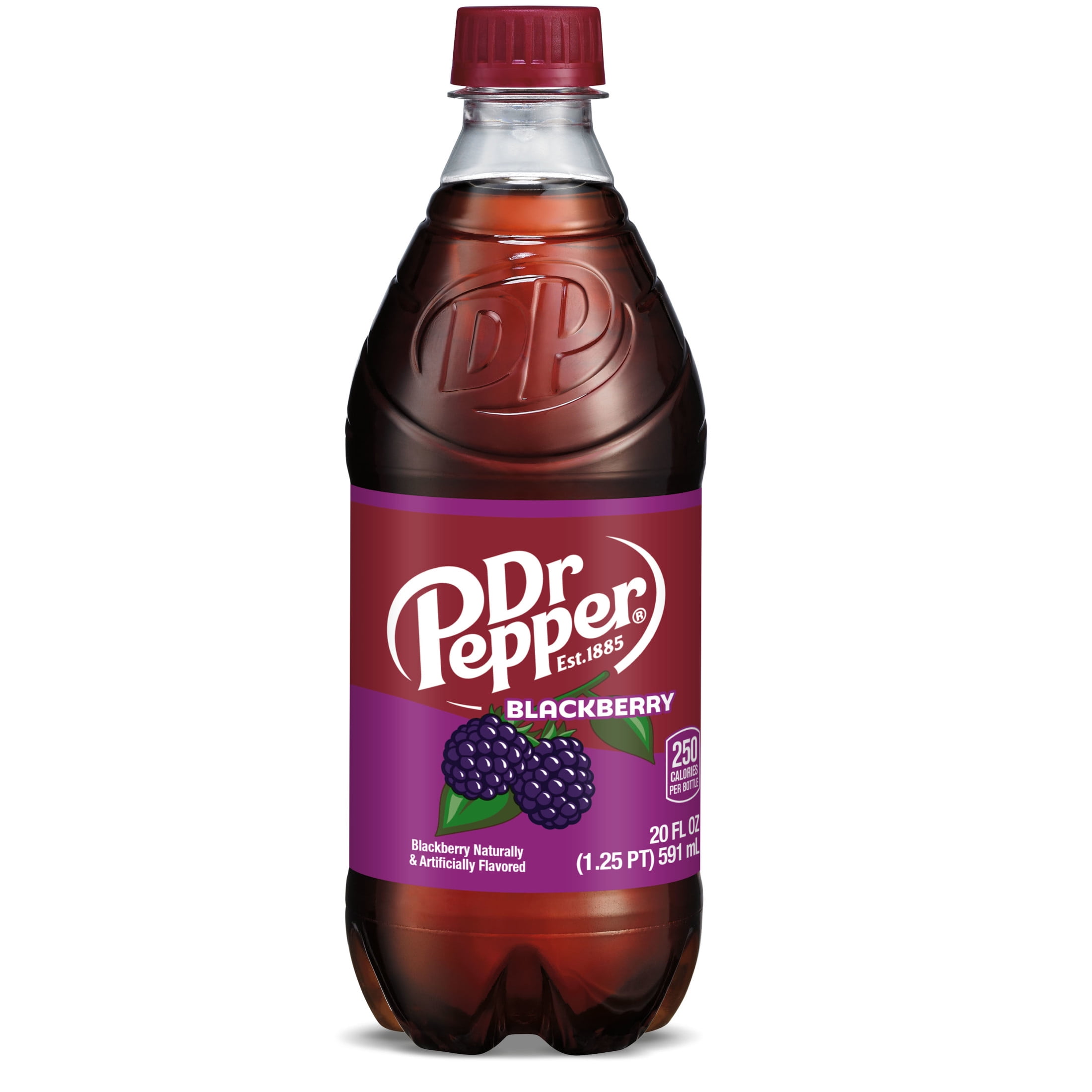 Dr Pepper Blackberry Soda Pop, 20 fl oz, Bottle