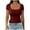 C90 Wine, variant on Gbsyewxs Shirts For Women Square Neck Short Sleeve Solid Color Casual Summer Womens T Shirt Hot Pink