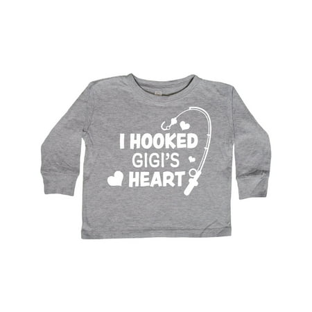 

Inktastic I Hooked Gigi s Heart with Fishing Rod Gift Toddler Boy or Toddler Girl Long Sleeve T-Shirt