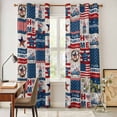 thumbnail image 5 of Kitchen Curtains 84 Inch Length 2 Panels, Independence Day Grommets Window Treatment Curtain, Gnomes Star Truck Flag Farmhouse Thermal Curtains Drapes for Living Room/Bathroom, 5 of 9