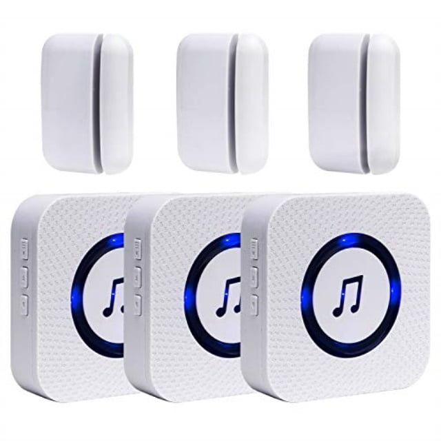 wireless door open chime entrance entry alert kit for business home store 3 receiver 3