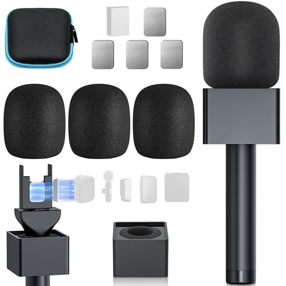 Manija de micrófono portátil GAHOGA para DJI Rode Wireless GO con 3 filtros antipop