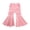 Pink, variant on LMLYSoH Baby Girls Ripped Flare Pants Solid Color Elastic Waist Hollow Out Trousers Kids Vintage Bell Bottom Pants