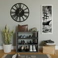 thumbnail image 3 of Ada Home Decor Furniture 3 Tier 9 Pair Anthracite Marcey Modern Shoe Rack, 3 of 4
