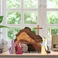 thumbnail image 6 of Handmade Wooden Empty Tomb Easter Scene Decor - Religious Resurrection Cross Display for Home & Office - Christian Tabletop Decoration for Easter 2025 - Unique Jesus Nativity Scene Gift, 6 of 9