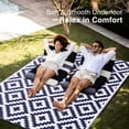 thumbnail image 5 of Smiry Outdoor Rug 9x12, Waterproof Reversible Plastic Outdoor Mat, Indoor Outdoor Rugs for Patio, RV, Deck, Porch, Navy & White, 5 of 7