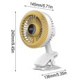 thumbnail image 2 of Ventilador De Clip Usb, Mini Ventilador De Escritorio Con Batería De 2000 Mah, 3 Velocidades Y Oscilación Automática, Pantalla Led, Alimentación Por Usb Para Escritorio De Oficina,, 2 of 8