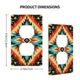 thumbnail image 2 of Duplex Light Switch Wall Plate 1-Gang Single Decorative Receptacle Outlet Covers - Aztec Baja southwest Native Western art, 2 of 5
