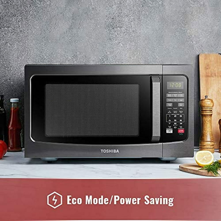 Toshiba EM131A5C-BS Microwave Oven with Smart Sensor, Easy Clean Interior,  ECO Mode and Sound On/