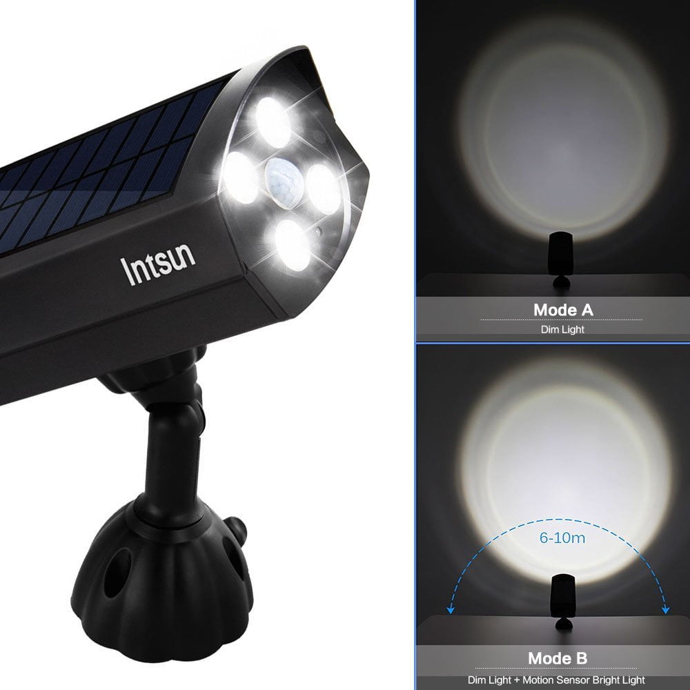 Intsun Ultra Bright Usb Solar Powered 4 Led Motion Sensor Lights Intsun Ultra Bright Usb Solar Powered 4 Led Motion Sensor Lights Dummy Outdoor Spotligh 800lumens Max Wireless Security Light For Front Door Parks