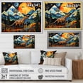 thumbnail image 4 of Designart "Legends of Ancient Dinosaurs II" Animals Framed Wall Art - Modern Blue Dinosaur Entryway Framed Wall Art, 4 of 6