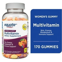 Equate Women's Multivitamin Gummies for Skin, Mixed Berry Orange and Peach, 170 Count, Compare to Centrum Women's Multigummies