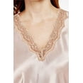 thumbnail image 2 of Women's Shadowline 4503X Plus Charming Charmeuse Sleep Gown (Ivory 2X), 2 of 6