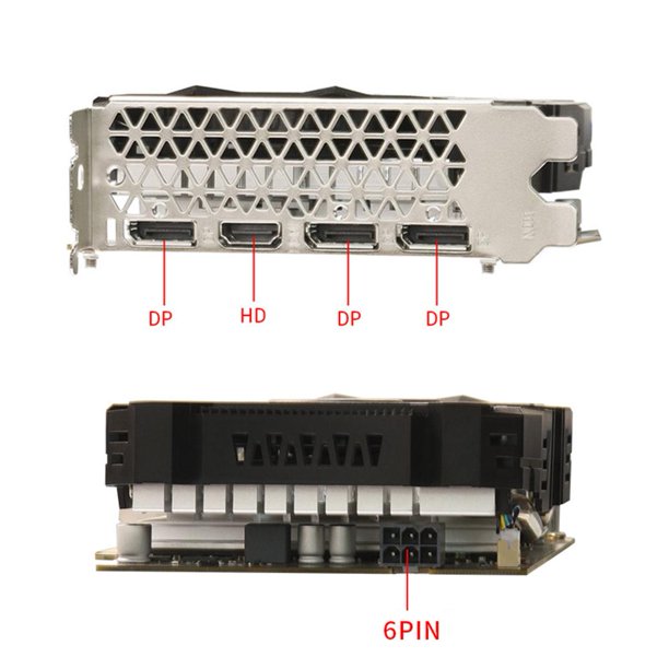 Tarjeta GTX1060 Gráficos de computadora Tarjetas de video para juegos de 192 bits Ventiladores duales PCI-E 3.0 16X