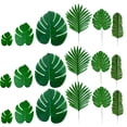 thumbnail image 1 of KAKOWELY 1 juego de hojas de monstera artificiales, hojas de palma, adorno para decoración de bodas y fiestas., 1 of 5