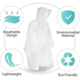 thumbnail image 4 of Rain Ponchos, Emergency Disposable Rain Poncho with Drawstring Hood&Waterproof Plastic for Adults Teens ( ), 4 of 7