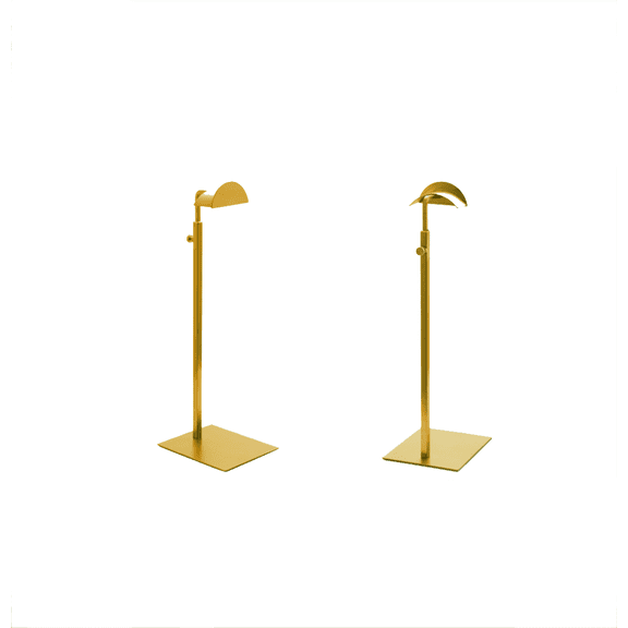 RY DISPLAY 2pack of Metal Handbag Rack Display Single Side Adjustable Handbag Display Stand (Golden)