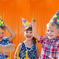 thumbnail image 3 of 2 Pack Orange Fringe Backdrop Curtains, Orange Streamers Party Backdrop, Party Decorations For Birthday, Holidays, Parties & More, 3 of 6