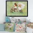 thumbnail image 3 of Designart 'Wedding Couple of Hedgehogs Riding A Bike' Traditional Framed Art Print, 3 of 4