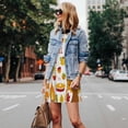 thumbnail image 4 of Easygdp HAPPY FALL Y'ALL para Vestido Transpirable de Mujer, Vestido Suelto de Manga Corta con Pliegues y Bolsillos para el Verano, 4 of 7