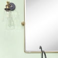 thumbnail image 2 of TEHOME Farmhouse Pivot Rectangle Bathroom Mirror Gold Metal Framed Tilting Beveled Vanity 23x35", 2 of 6