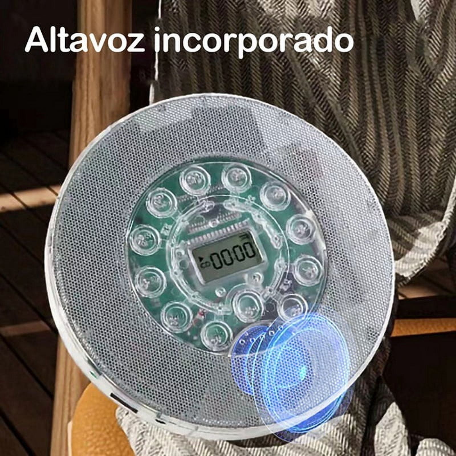 Protable Bluetooth CD Player Transparent Speaker Music with LCD Display Personal CD Player for Home Travel
