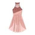 thumbnail image 5 of Aislor Womens Halter Neck Chiffon Leotard Dress Dancewear Lyrical Dance Costume, 5 of 7