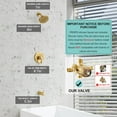 thumbnail image 3 of Brushed Gold Shower Tub Faucet Set With Valve - Gold Shower Head and Handle Set, Shower Faucet Set With 6 Inch Rain shower Head and Tub Spout, High-Pressure Tub Shower Trim Kit, 3 of 7