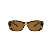 Solar Shield Dioptics Rectangle Brown Tort Sunglasses