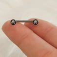 thumbnail image 2 of BodyJewelryOnline 14G Surface Barbells Internally Threaded Flat Skull Crossbone Staple Men Women, 2 of 5
