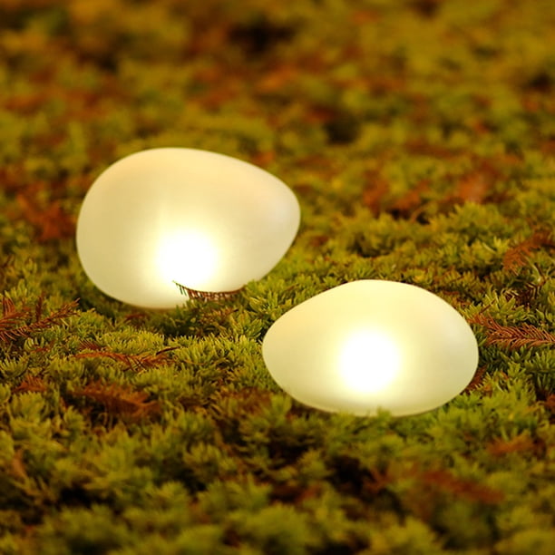 Jardín Césped Luz IP55 Impermeable Solar Adoquín Lámpara de piedra Control óptico 600mAh