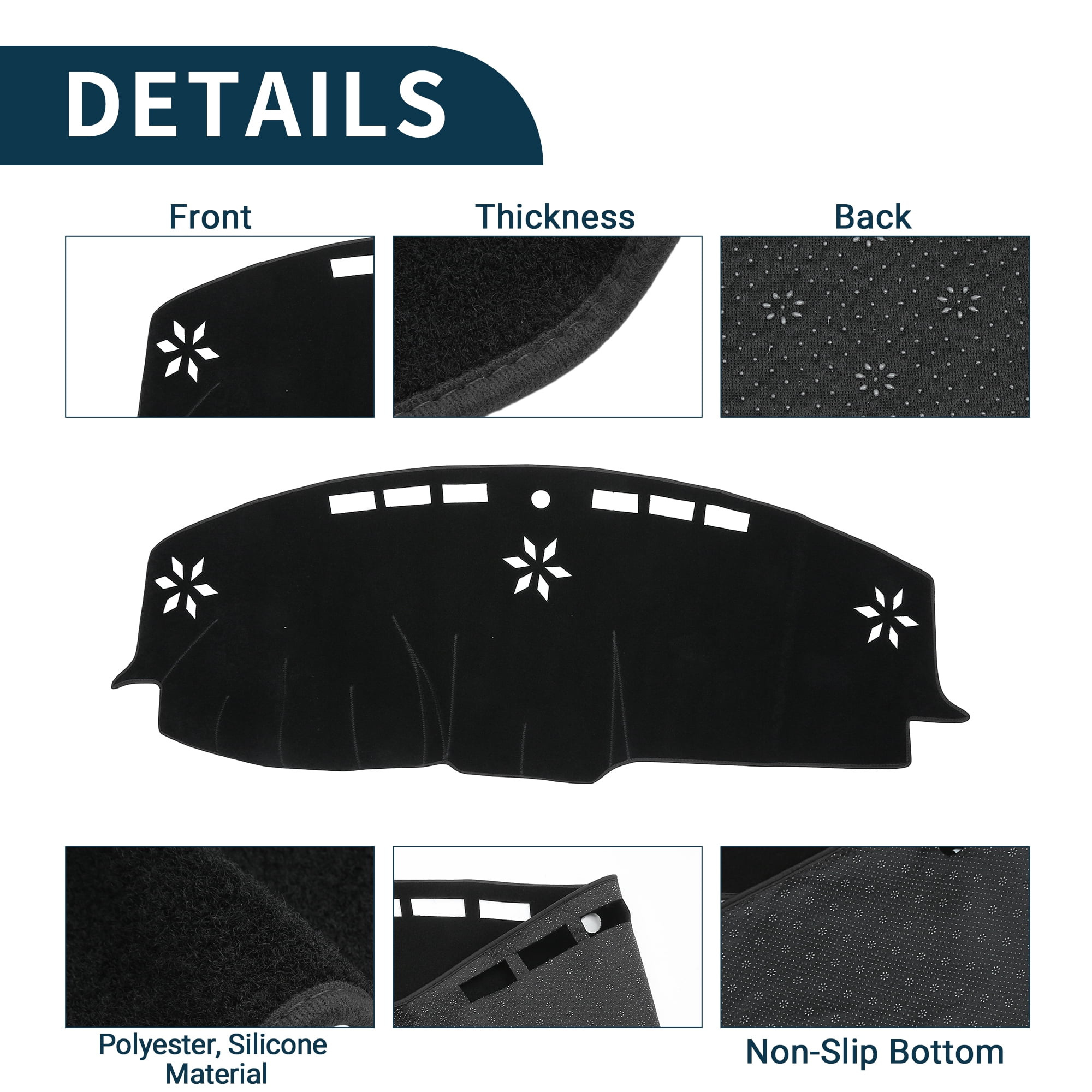 Unique Bargains Dash Cover for Chrysler 300C Non-Slip Center Console Dash Cover Mat 1 Pcs