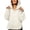 Beige, variant on women's lightweight loose down jacket winter fluffy hooded warm cotton jacket