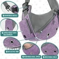 thumbnail image 4 of PetAmi Dog Sling Carrier for Small Dogs, Puppy Carrier Sling Purse, Dog Bags For Traveling, Carrying Bag to Wear Medium Cat, Adjustable Crossbody Pet Sling Travel Poop Bag Dispenser, Max 10lbs, Purple, 4 of 7