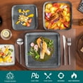 thumbnail image 3 of Vancasso Stoneware Dinnerware Sets, 16 Piece Square Gray Dishes, Service for 4, Series Stern, 3 of 8