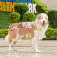 thumbnail image 2 of Transparent Dog Raincoat for Large Dogs Golden Retriever Labrador Waterproof Rain Jacket with Reflective Strips Outdoor Pet Clothes Yellow 3XL, 2 of 4