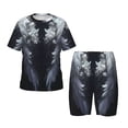 thumbnail image 1 of Balery Elegant Feathered Floral Wings Conjunto de Pijama Infantil de Manga Corta con Estampado – Ropa de Dormir de Algodón Suave-X-Large, 1 of 6
