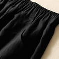 thumbnail image 4 of Tittly Shorts for Women Lounge Pants Women Women Summer Cotton Linen Shorts Elastic Waist Shorts Casual Wide Leg Loose Lightweight Short Pants Comfy Pants Women Flowy Shorts for Women Black M, 4 of 6