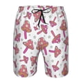 thumbnail image 4 of Kdxio Purple Mushroom Pattern Mens Casual Shorts - Drawstring Summer Beach Sports Shorts for Men, 4 of 9